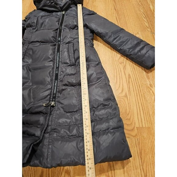 SOIA & KYO Grey Brushed Down Puffer Long Coat Jacket Sz XS EUC - Picture 12 of 13